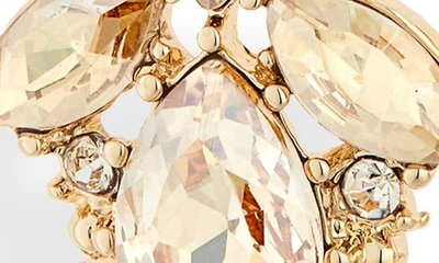 Shop Marchesa Crystal Cluster Double Drop Earrings In Gold/ Goldtonal