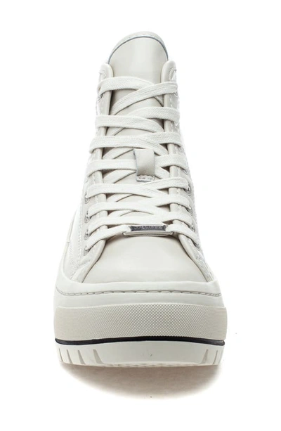 Shop Jslides Gracie Platform High Top Sneaker In White Leather