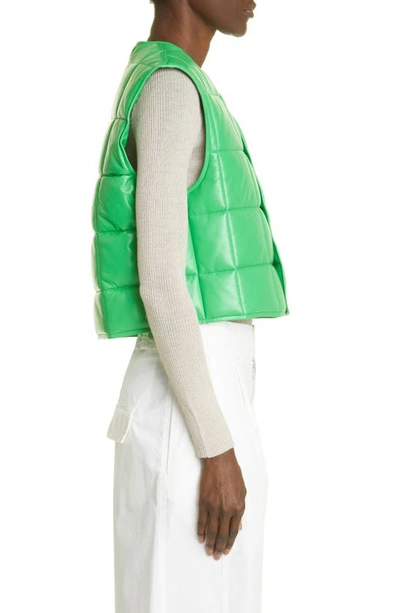 Shop Bottega Veneta Quilted Leather Vest In Parakeet