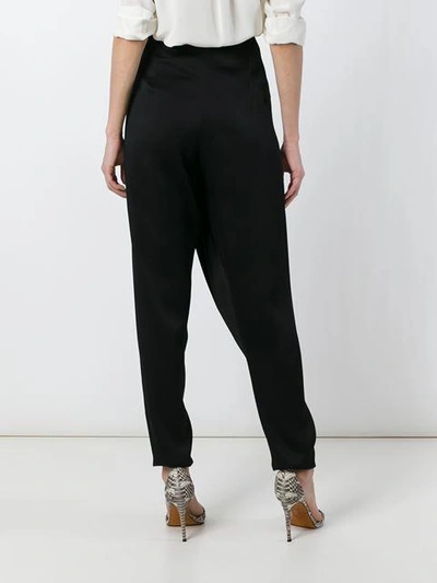 Shop Lanvin Draped Trousers - Black