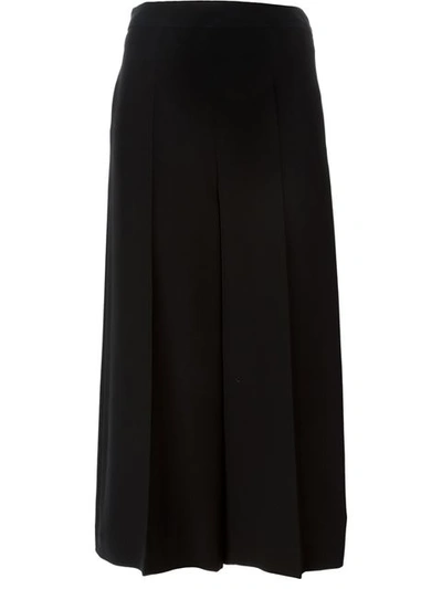 Valentino Wool And Silk-blend Crepe Wide-leg Pants In Black