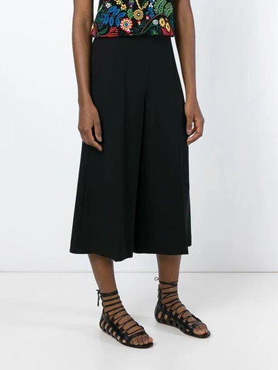 Shop Valentino Cropped Trousers - Black