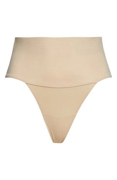 Miraclesuit Comfy Curves Shaping Thong In Warm Beige