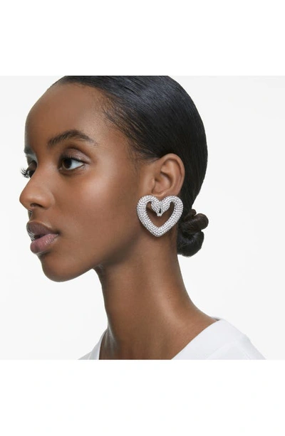 Shop Swarovski Una Clip-on Earrings In Crystal