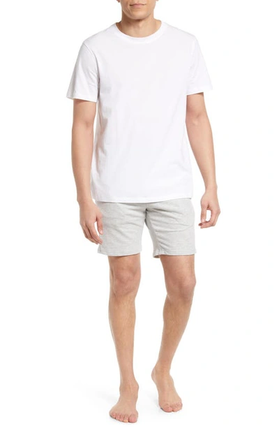 Ugg Men's Micro French Terry Darian 2-piece Top & Bottom Set In White / Grey Heather