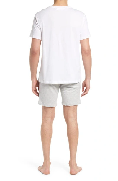 Ugg Men's Micro French Terry Darian 2-piece Top & Bottom Set In White / Grey Heather