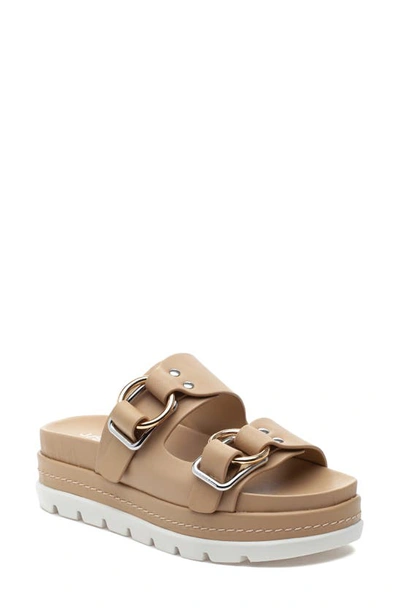 Shop Jslides Baha Slide Sandal In Sand Leather