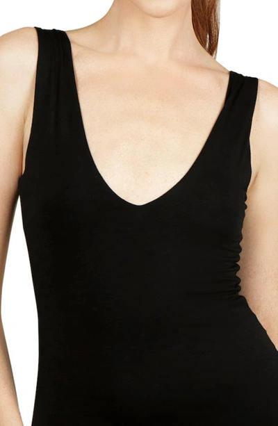 Shop Nikki Lund Reversible Sleeveless Body-con Dress In Black
