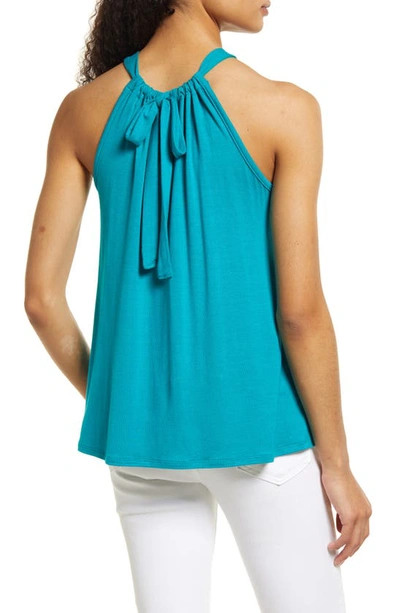 Loveappella Halter Neck Tank In Jade