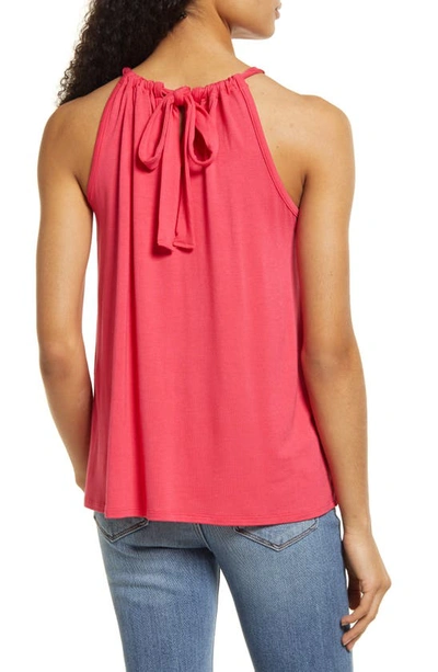 Loveappella Halter Neck Tank In Fuschia