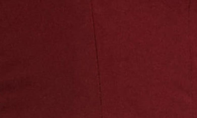 Dress The Population Alicia Mixed Media Midi Dress In Burgundy