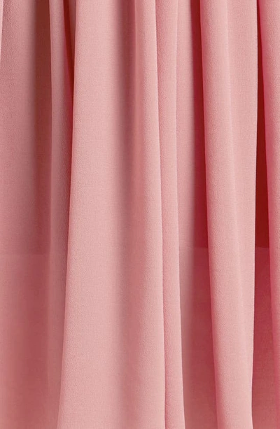 Dress The Population Alicia Mixed Media Midi Dress In Blush