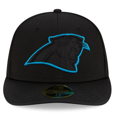 Shop New Era Black Carolina Panthers 2021 Nfl Sideline Road Low Profile 59fifty Fitted Hat