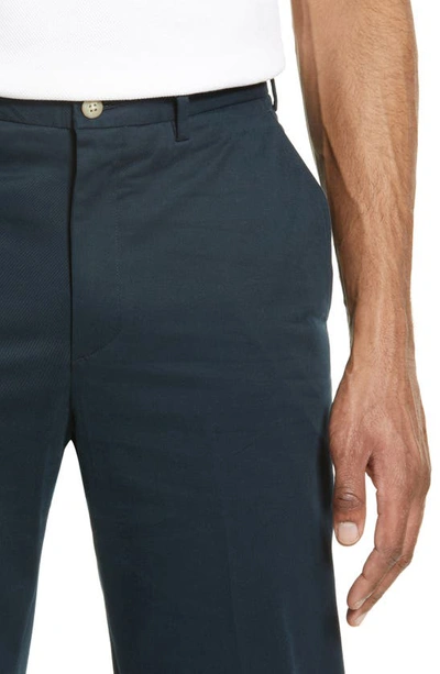Vintage 1946 Stretch Cotton Flat Front Pants In Navy