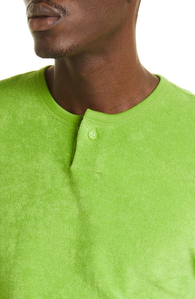 Shop Bottega Veneta Terry T-shirt In Acid Green