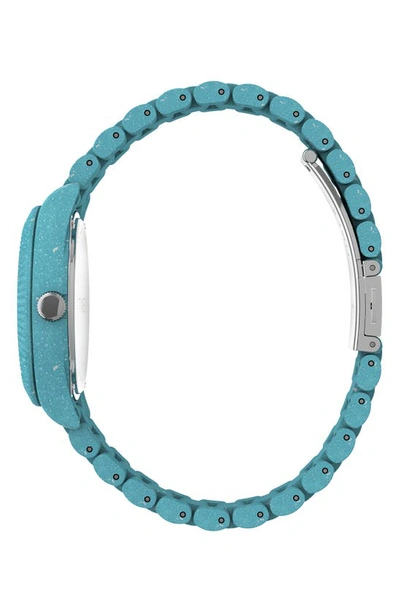 Shop Timex Waterbury Ocean Recycled Plastic Bracelet Watch, 37mm In Blue/ Blue/ Blue