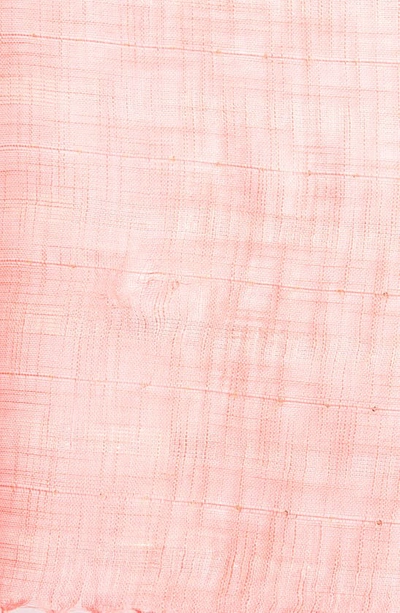La Fiorentina Sequin Twisted Fringe Scarf In Coral