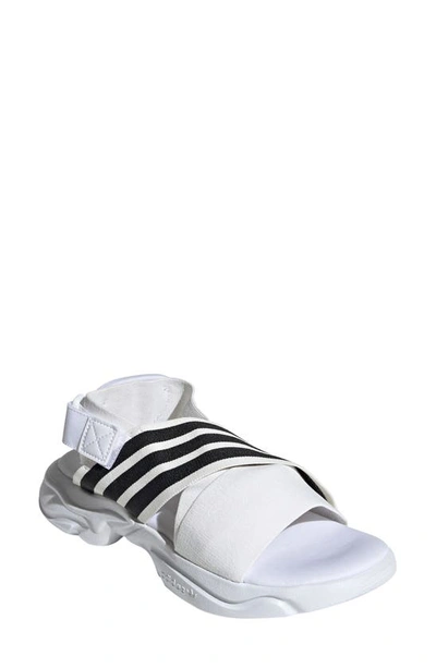 Shop Adidas Originals Magmur Sandal In White/ Core Black