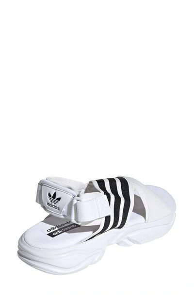 Shop Adidas Originals Magmur Sandal In White/ Core Black