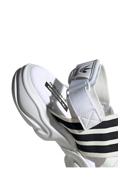 Shop Adidas Originals Magmur Sandal In White/ Core Black