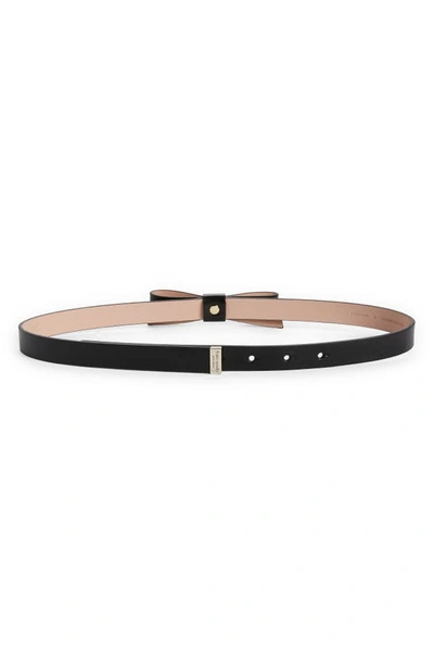 Kate Spade Bow Belt In Black