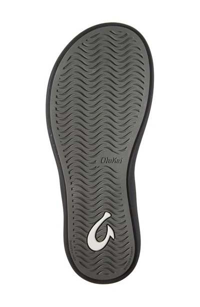 Olukai Aukai Flip Flop In Black/ Black