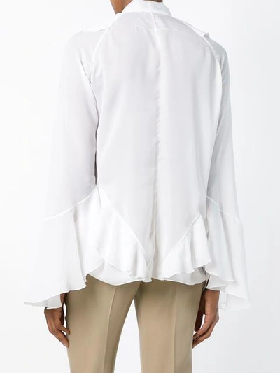 Shop Givenchy Ruffled Placket Blouse - White