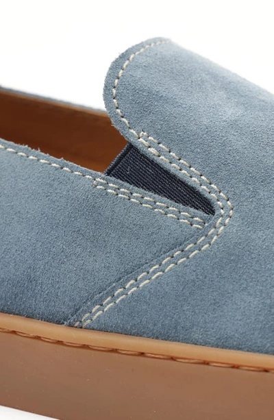 Shop Bruno Magli Bilboa Slip-on Sneaker In Light Blue Suede