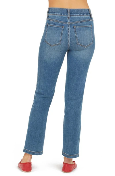 Shop Spanx Straight Leg Ankle Jeans In Vintage Indigo