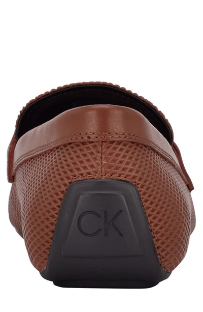 Shop Calvin Klein Ori Driving Loafer In Cognac