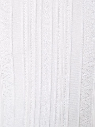 Shop Roberto Cavalli Ribbed Knit Tank Top - White