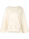 STELLA MCCARTNEY embroidered flower sweater,DRYCLEANONLY