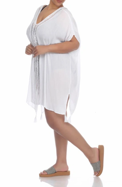 Boho Me Crochet Trim Coverup In White