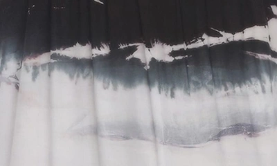 Boho Me Off-the-shoulder Tie Dye Print Maxi Dress In Black Tie Dye Ombre