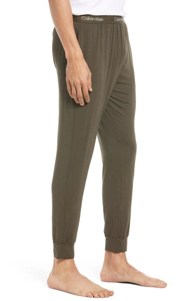 Shop Calvin Klein Modal Blend Jogger Pajama Pants In Process Green