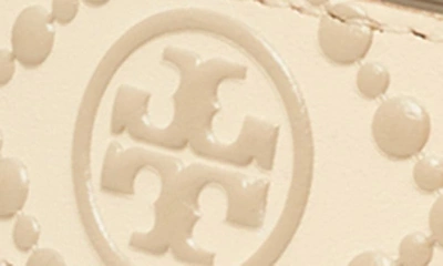 Shop Tory Burch T-monogram Embossed Leather Belt In New Cream