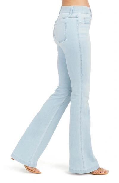 Shop Spanx Flare Leg Pull-on Jeans In Retro Light Wash