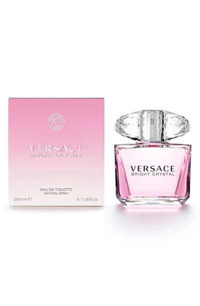 Versace Bright Crystal Eau De Toilette Spray 3 Oz. In Pink