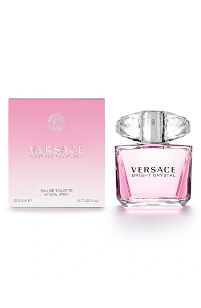 Shop Versace Bright Crystal Eau De Toilette, 6.7 oz In Pink