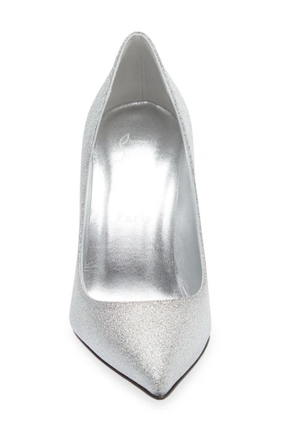 Shop Christian Louboutin Kate Pointed Toe Pump In Silver