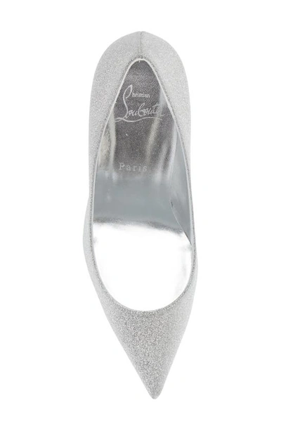 Shop Christian Louboutin Kate Pointed Toe Pump In Silver