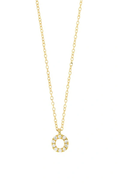 Bony Levy Icon Pavé Diamond Initial Pendant Necklace In 18k Yellow Gold - O