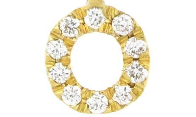 Bony Levy Icon Pavé Diamond Initial Pendant Necklace In 18k Yellow Gold - O