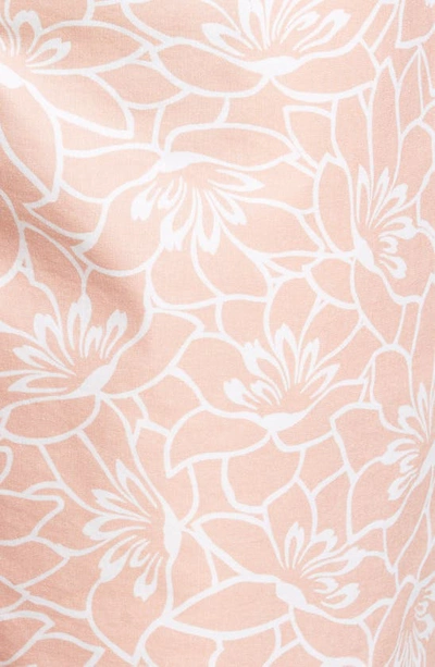 Shop Rails Kian Floral Print Swim Trunks In Serenity Dusty Rose