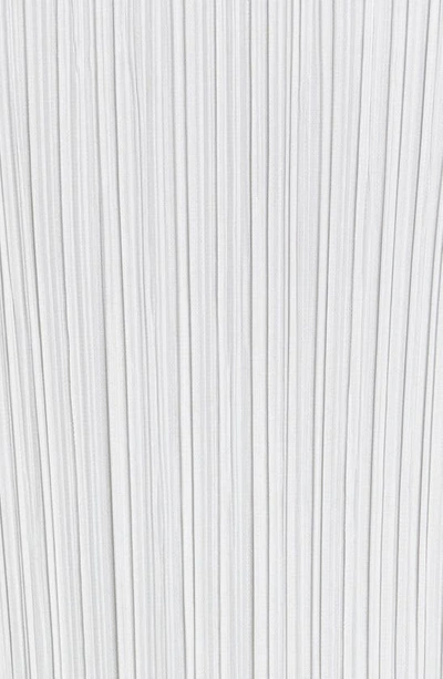 Issey Miyake Basics Pleated Midi Dress In Light Grey