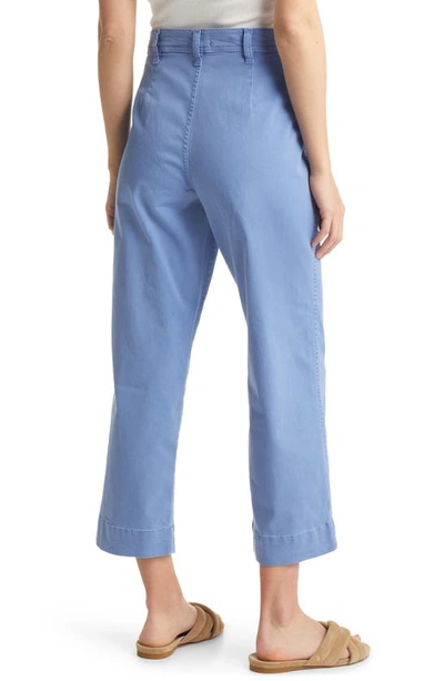 Marine Layer Bridget Slim Crop Wide Leg Jeans In Marlin