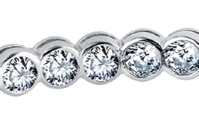 Shop Crislu Cubic Zirconia Inside Out Hoop Earrings In Platinum
