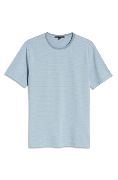 Shop Robert Barakett Bancroft Pinstripe T-shirt In Teal