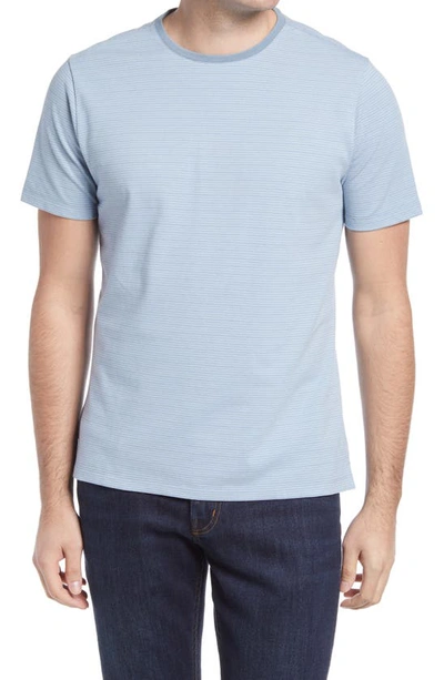 Shop Robert Barakett Bancroft Pinstripe T-shirt In Teal