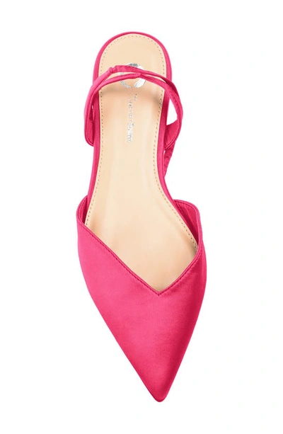 Journee Collection Lace-up Pointed-toe Flat In Pink